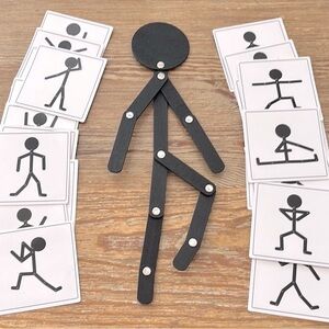 Wooden Man Stick Figure Learning Toy - New w/box